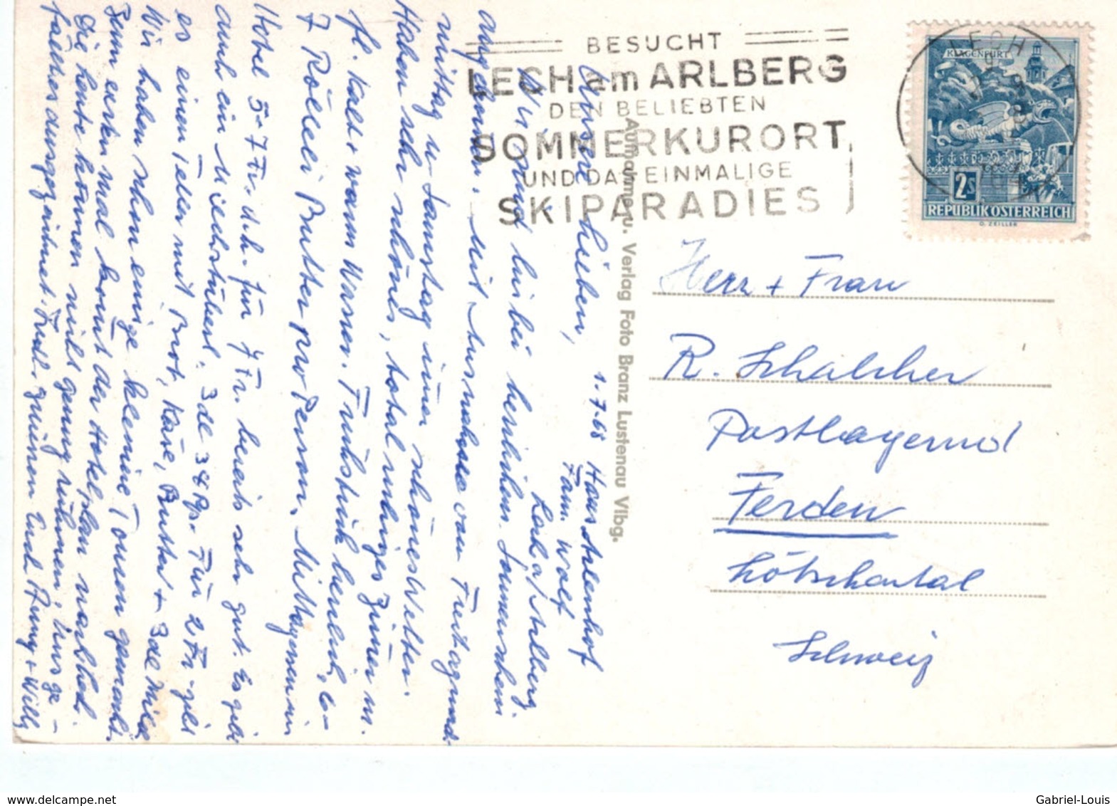 Lech Am Arlberg Mit Omeshorn ( Carte 10 X 15 Cm) - Lech