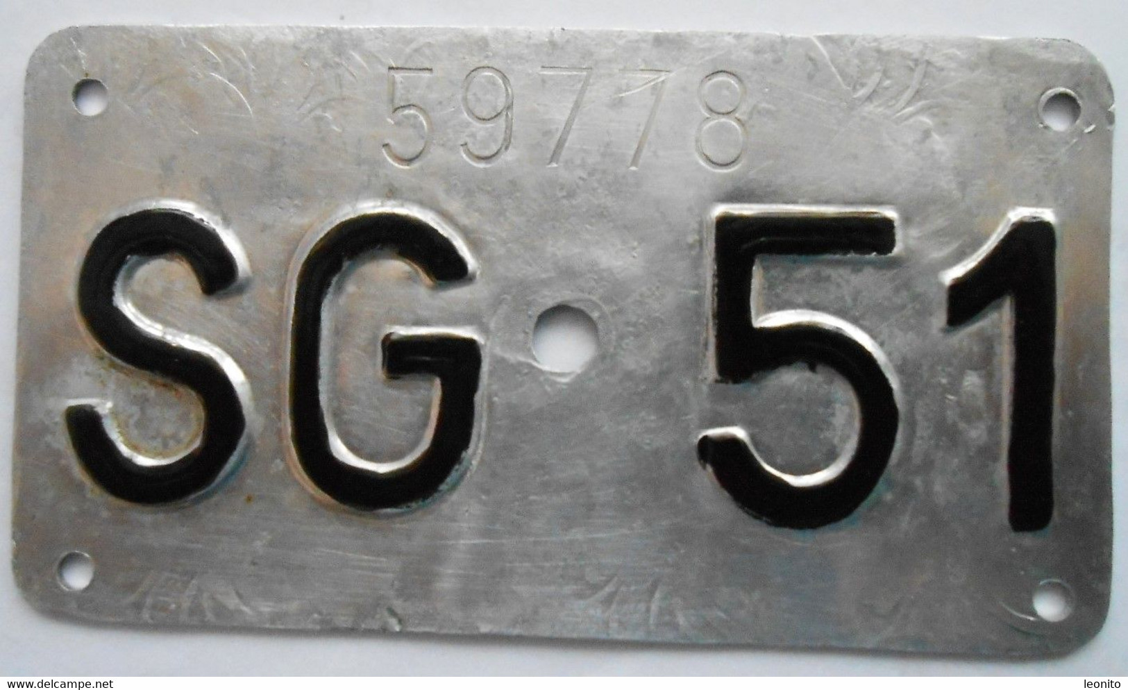 Velonummer St. Gallen SG 51 - Placas De Matriculación