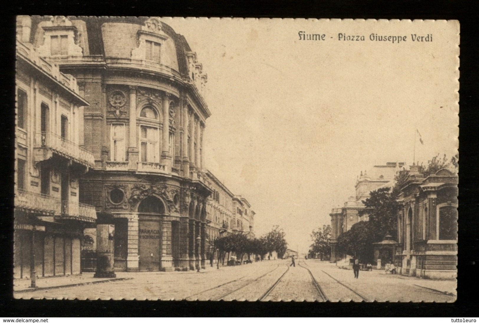 CROAZIA - FIUME - RIJEKA - 1926 - PIAZZA GIUSEPPE VERDI - Croazia