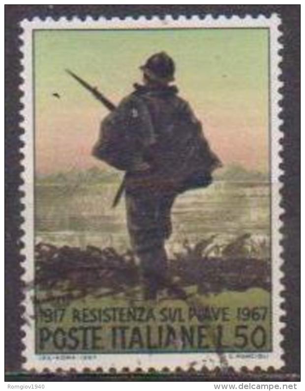 ITALIA 1967  RESISTENZA SUL PIAVE SASS. 1060 USATO VF - 1961-70: Oblitérés