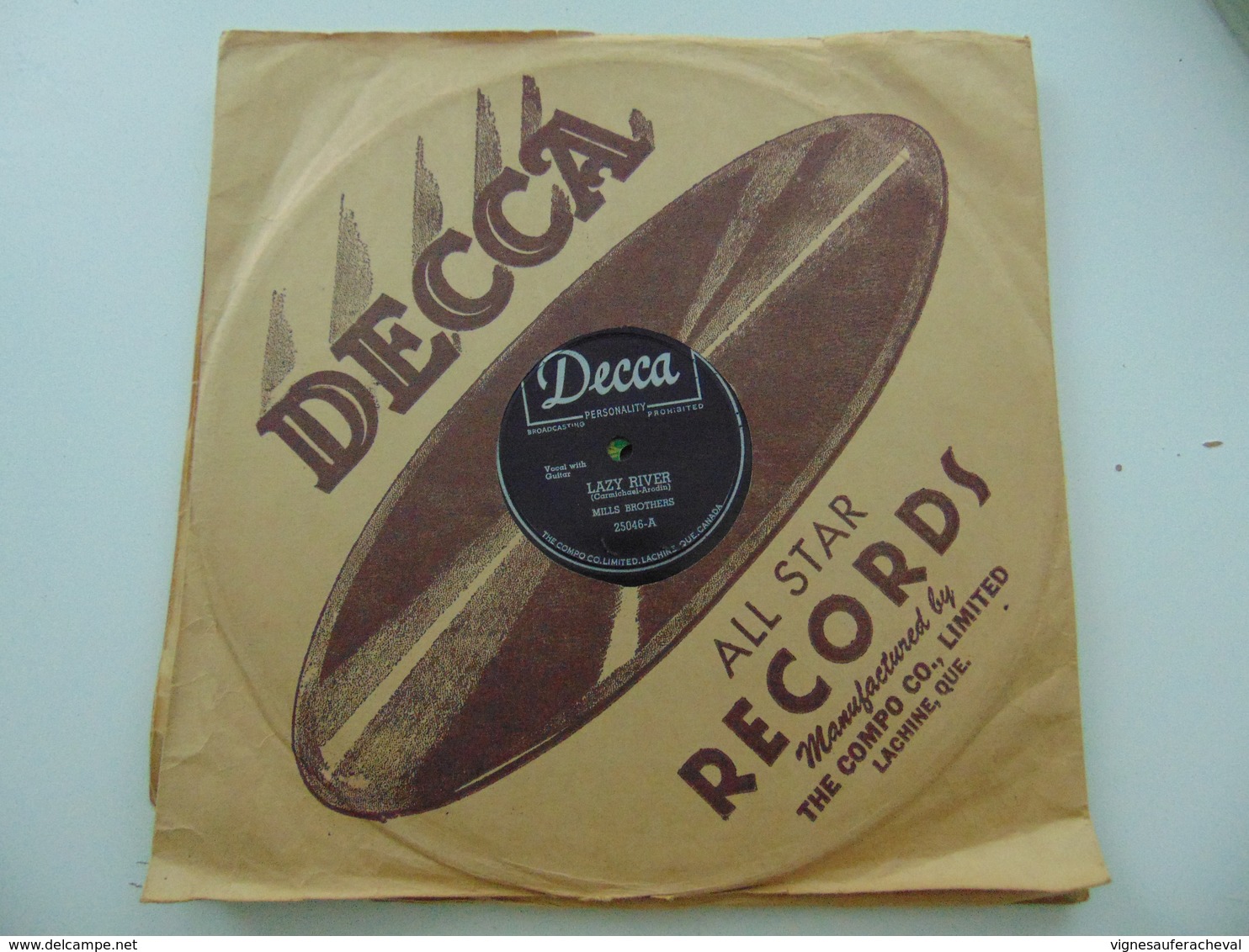 Mills Brothers- Lazy River/Cielito Lindo - 78 Rpm - Schellackplatten