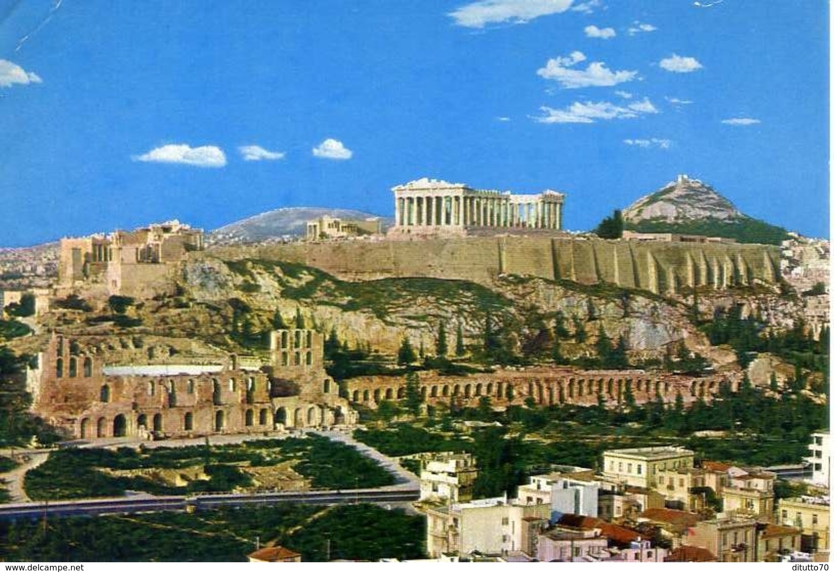 Athenes - View Of The Acropolis - Formato Grande Viaggiata – E 5 - Grecia