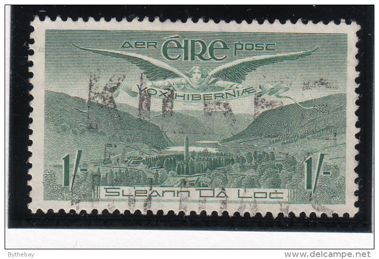 Ireland 1948-65 Used Scott #C5 1sh Angel Over Glendalough - Poste Aérienne