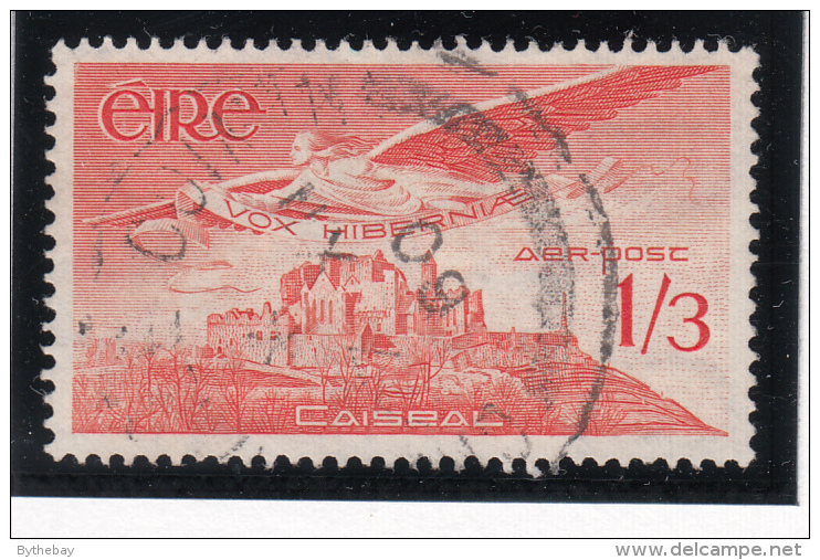 Ireland 1948-65 Used Scott #C6 1sh3p Angel Over Rock Of Cashel - Poste Aérienne