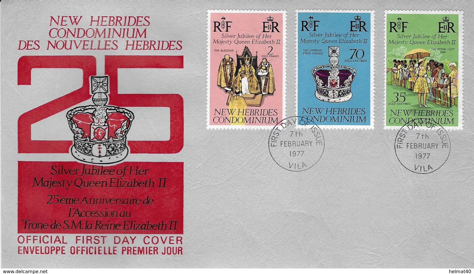 Silver Jubilee Of Her Majesty Queen ElizabethII - 1977 - FDC