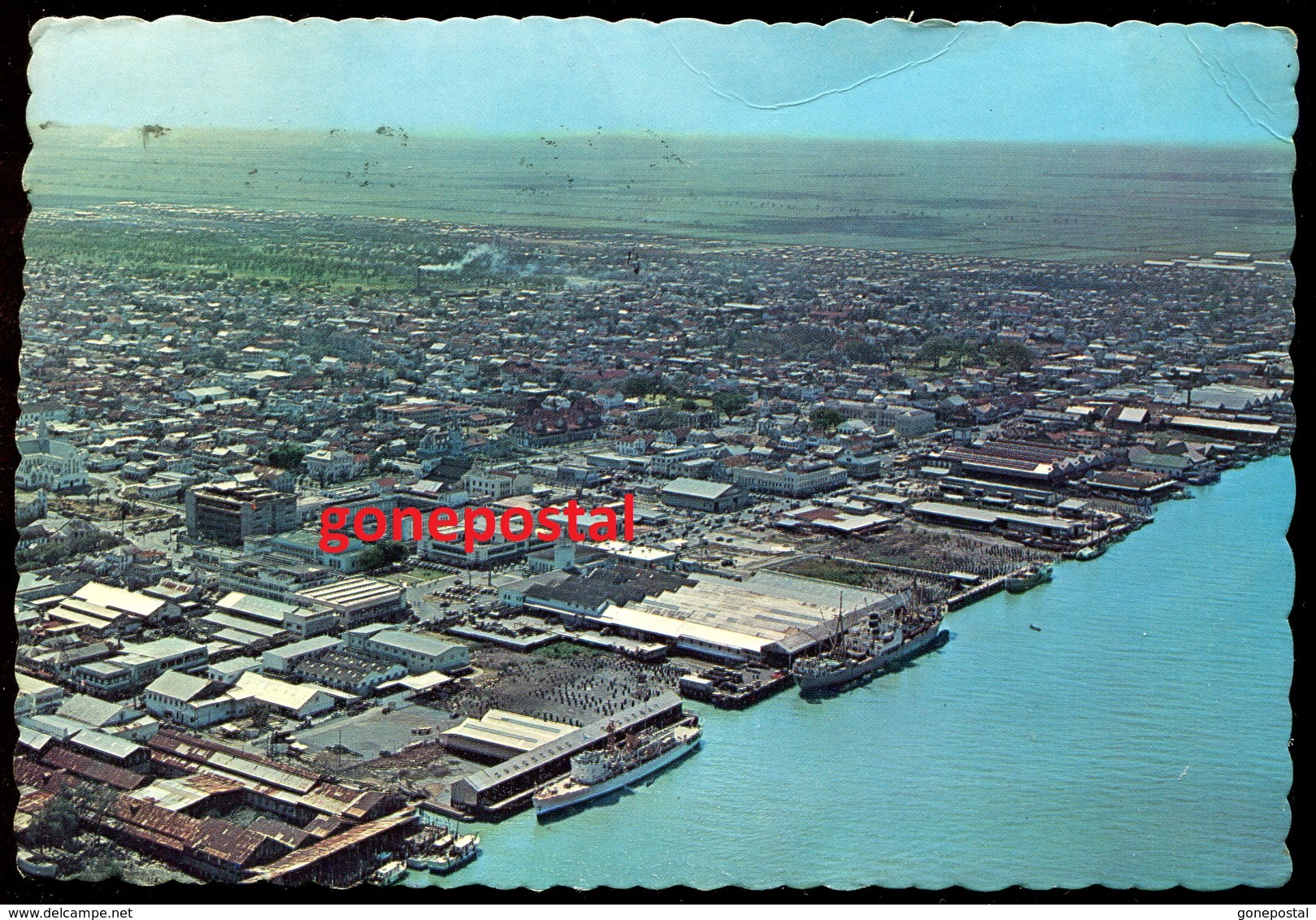 624 - BRITISH GUYANA 1970 GEORGETOWN Aerial View. Parrot Stamp. Sent To Canada - Other & Unclassified