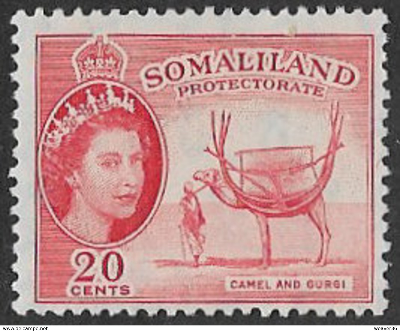 Somaliland Protectorate SG140 1953 Definitive 20c Mounted Mint [37/30907/2D] - Somaliland (Protectorate ...-1959)