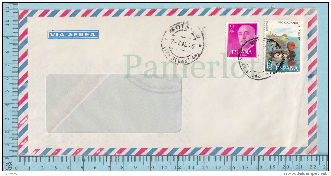 Espana - Air Mail, Commercial Envelope, Yurita &amp; Sons, Cover Montrico 1975 Send To Canada - Lettres & Documents