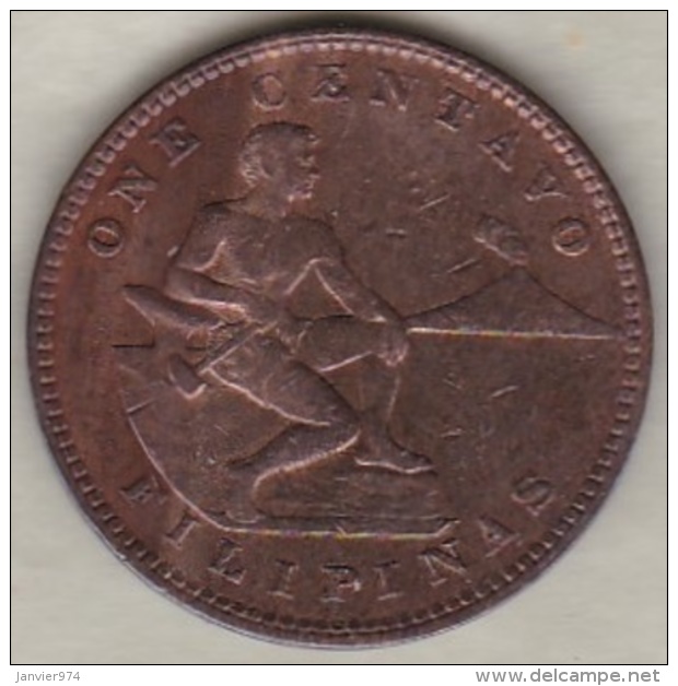 Philippines. U.S. A. Administration. 1 Centavo 1917 S San Francisco.  Bronze .KM# 163 - Philippinen