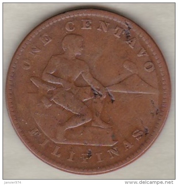 Philippines. U.S. A. Administration. 1 Centavo 1916 S San Francisco.  Bronze .KM# 163 - Filippijnen