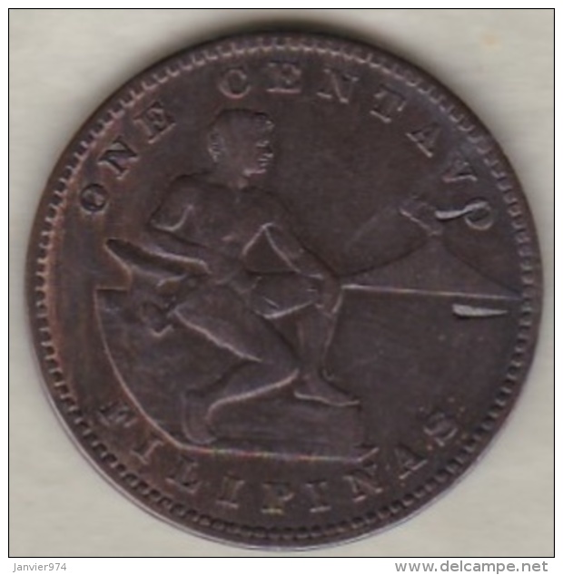 Philippines. U.S. A. Administration. 1 Centavo 1914 S San Francisco.  Bronze .KM# 163 - Filippine