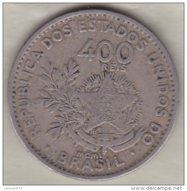 Bresil. 400 Reis 1901. Copper-Nickel .KM# 505 - Brésil