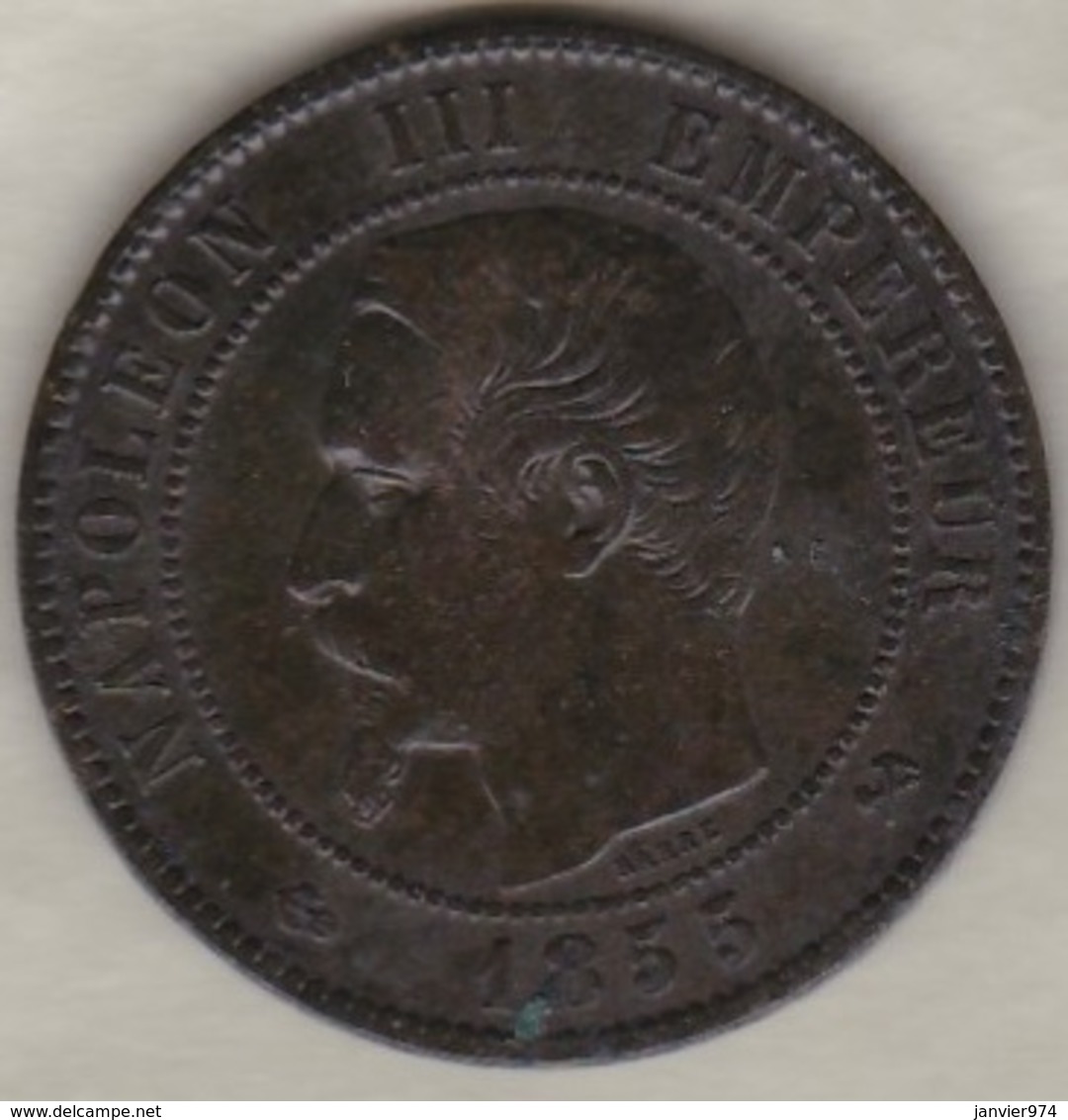 10 Centimes 1855 B Rouen  Ancre Napoléon III - Autres & Non Classés