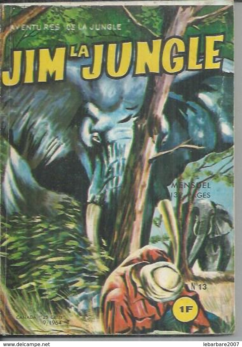 JIM LA JUNGLE   N° 13  -   EDI EUROP  1964 - Petit Format