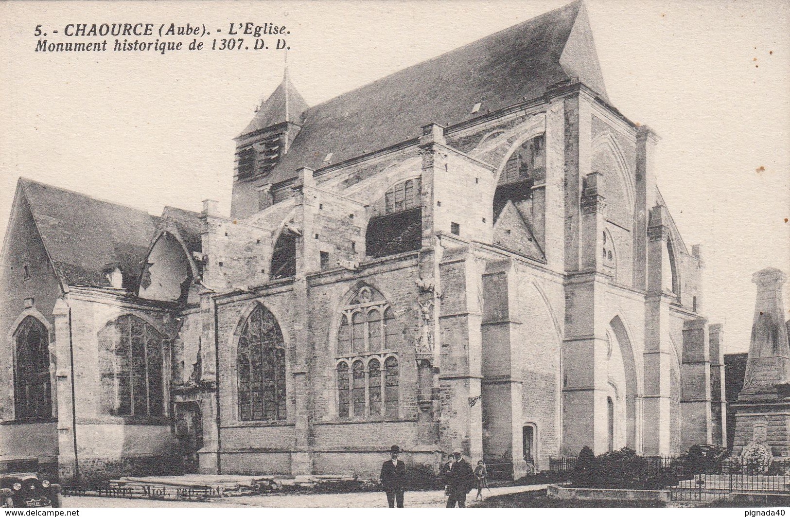 Cp , 10 , CHAOURCE , L'Église, Monument Historique De 1307 - Chaource