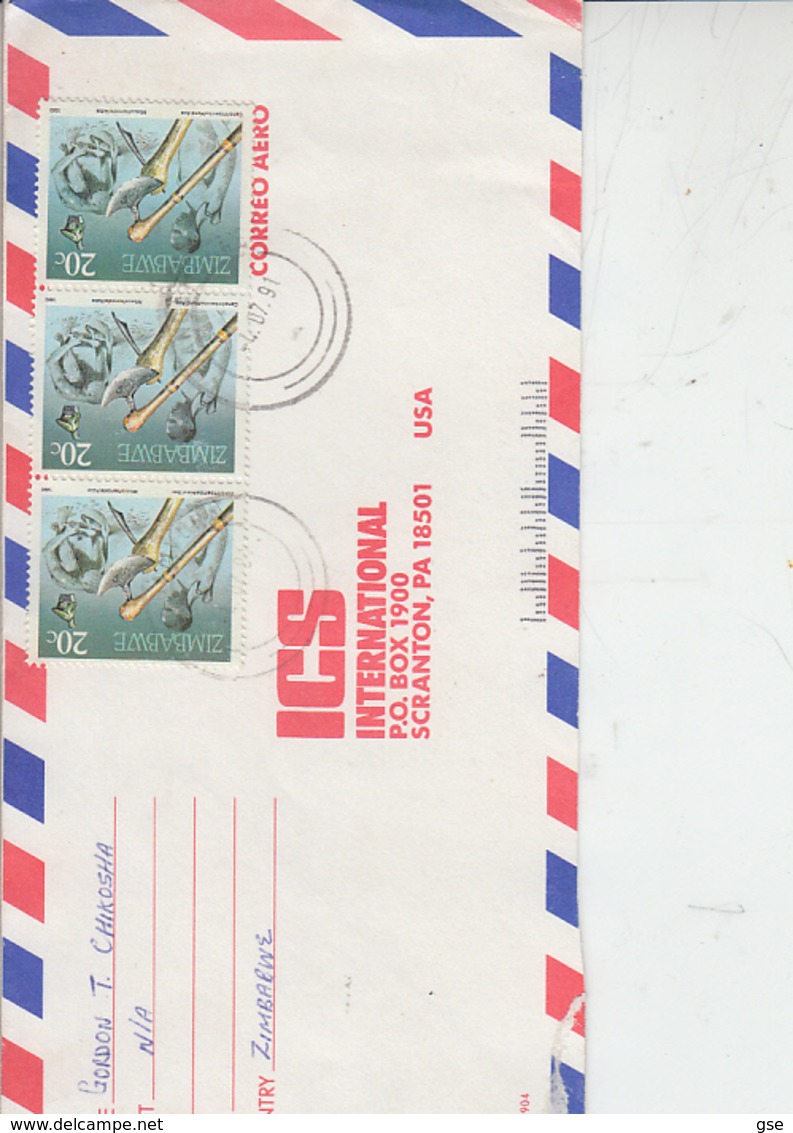 ZIMBABWE  1991 - Lettera Per U.S.A. - Zimbabwe (1980-...)