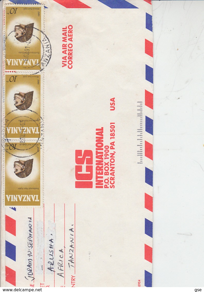 TANZANIA  1991 - Yvert 315 - Lettera Per U.S.A. - Tanzania (1964-...)