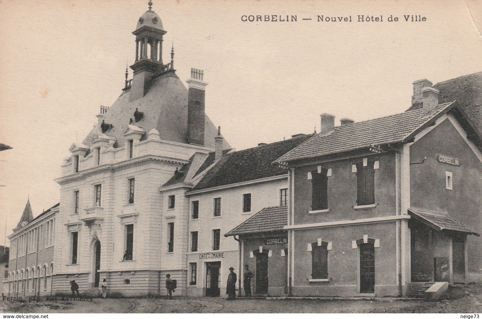 Carte Postale Ancienne De L'Isère - Corbelin -  Nouvel Hôtel De Ville - Autres & Non Classés