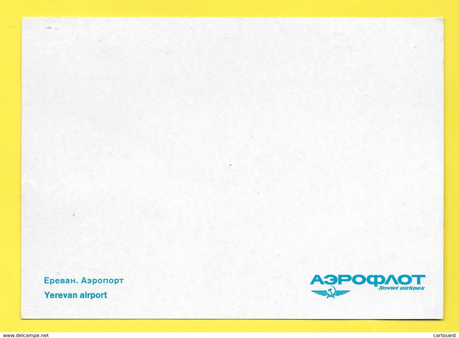 AIRPORT/ AEROPORT/ FLUGAFEN YEREVAN CARTE AEROFLOT - Aerodromi