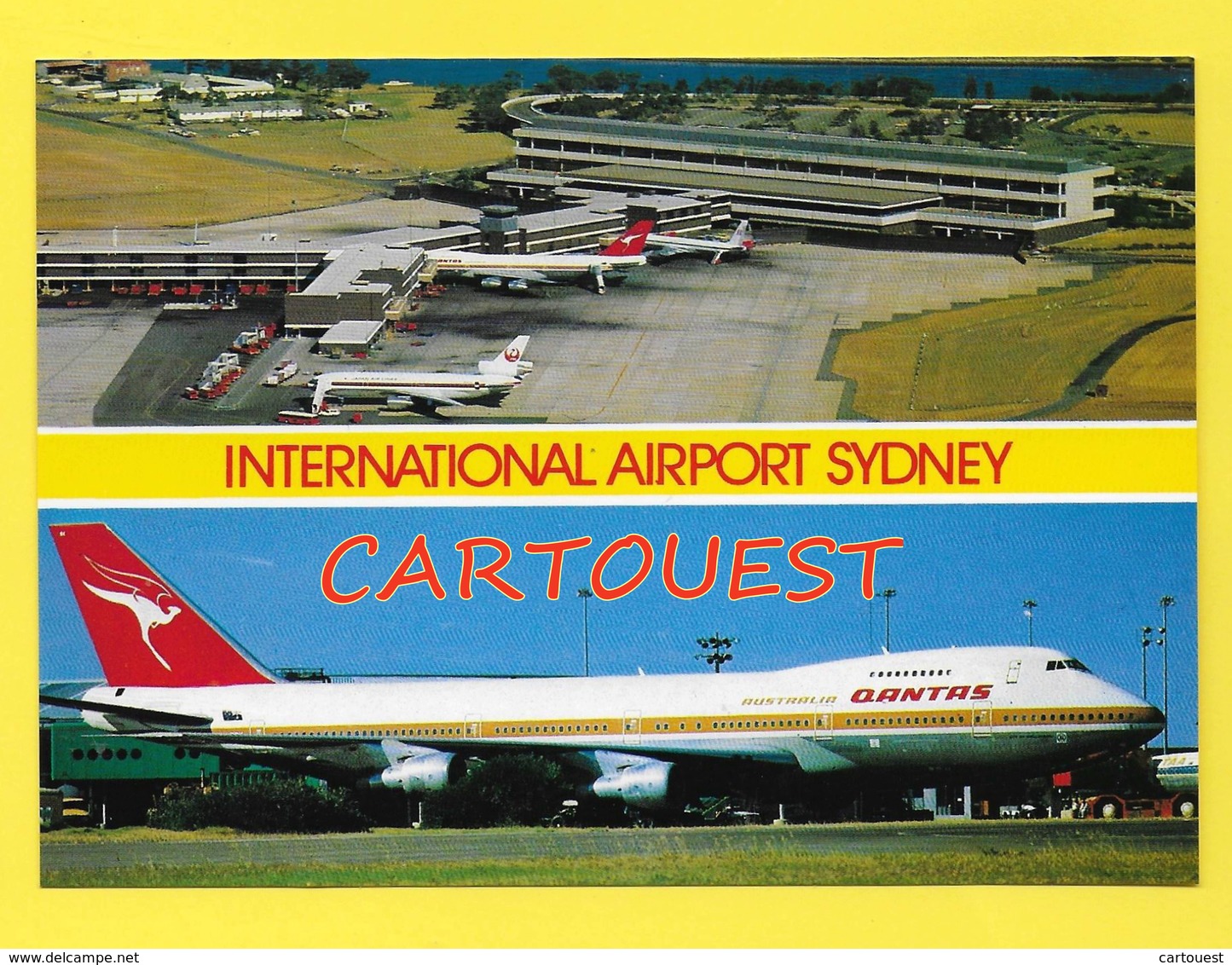 AIRPORT/ AEROPORT/ Sydney International Airport AVION  QANTAS 747 Jet - Sydney