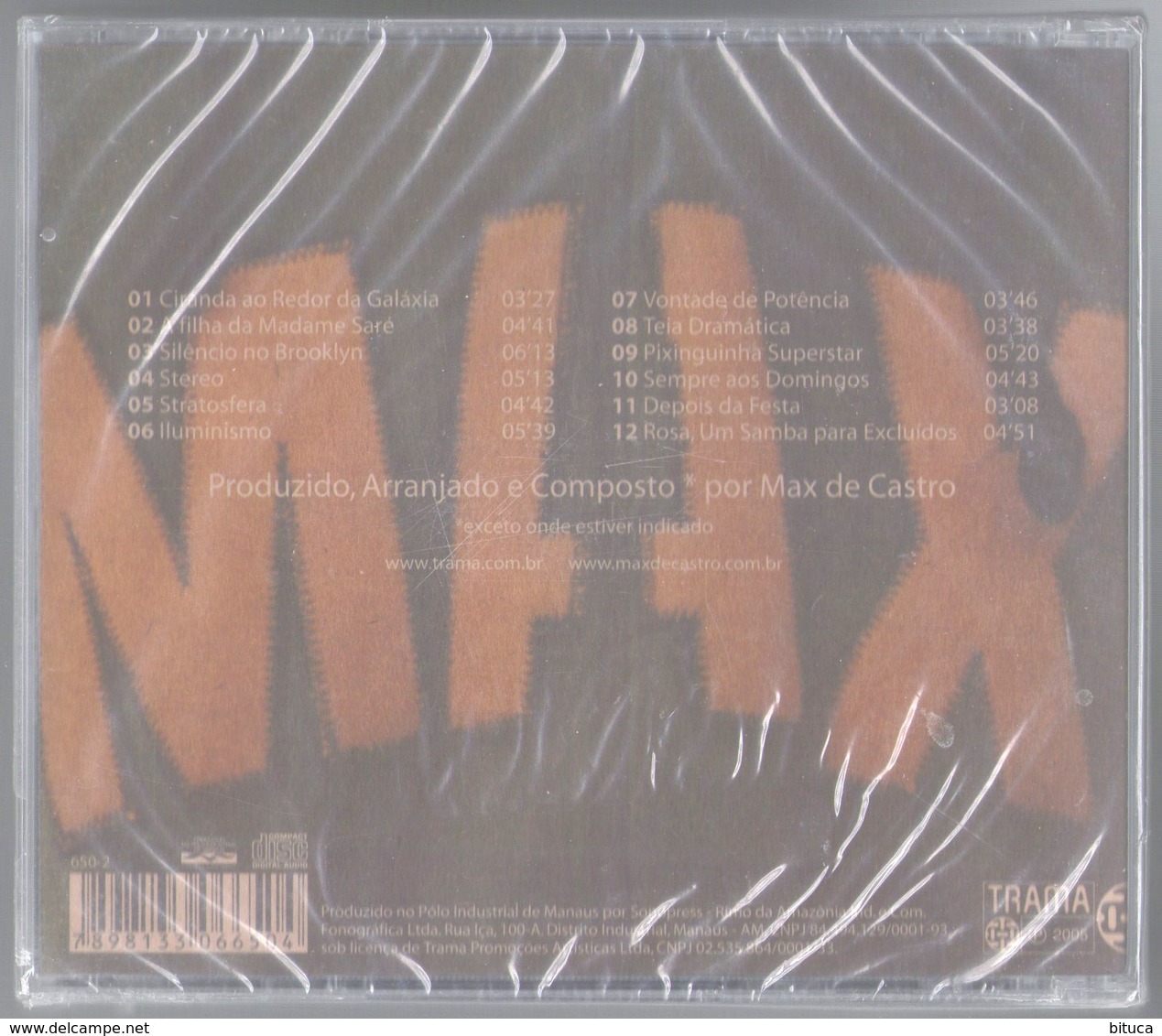 CD 12 TITRES MAX DE CASTRO LA NOUVELLE MUSIQUE BRESILIENNE LABEL TRAMA 2005 RARE & NEUF SOUS BLISTER - Musiques Du Monde