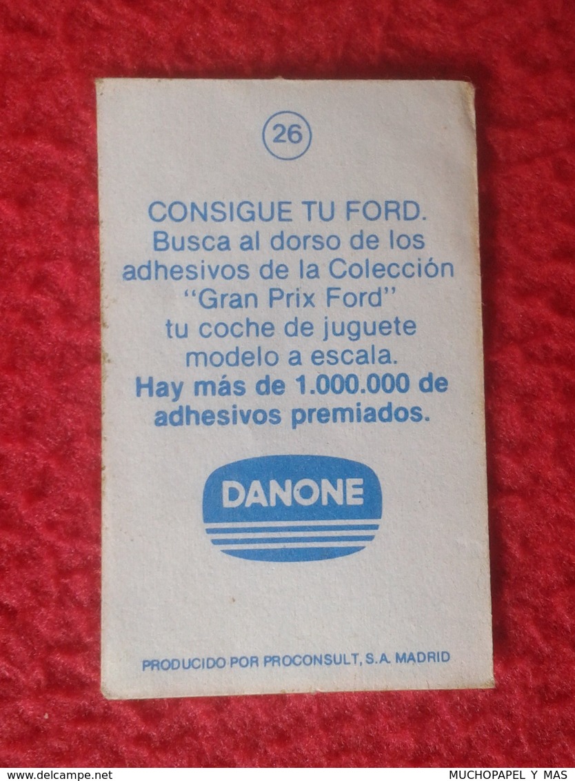 ANTIGUO CROMO DANONE COLECCIÓN GRAN PRIX FORD F1 FÓRMULA 1 G. P. SUECIA ANDERSTORP 1976 JODY SCHECKTER TYRRELL P34 CAR - Otros & Sin Clasificación