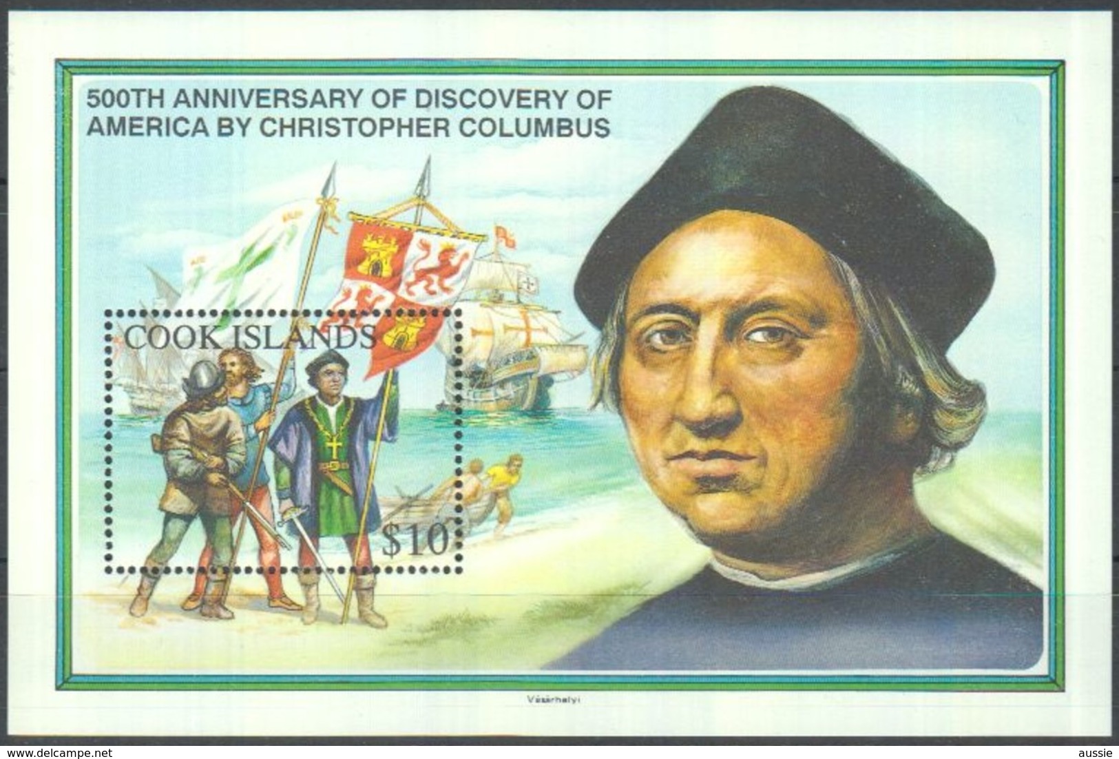 Cook Islands 1992 Yvertn° Bloc 205 *** MNH  Cote 25,00 Euro Transport Boten Ships Bateaux Christophe Colomb Columbus - Cook