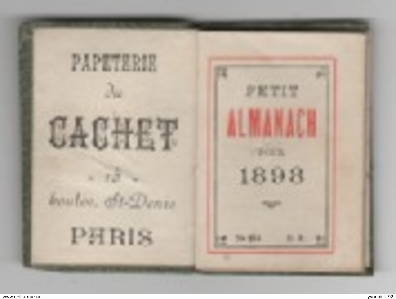 Calendriers - PF_ 1898   Cuir Décoré Avec  1 Médaillon  (TTB) 4/5.5 Cm - Grossformat : ...-1900