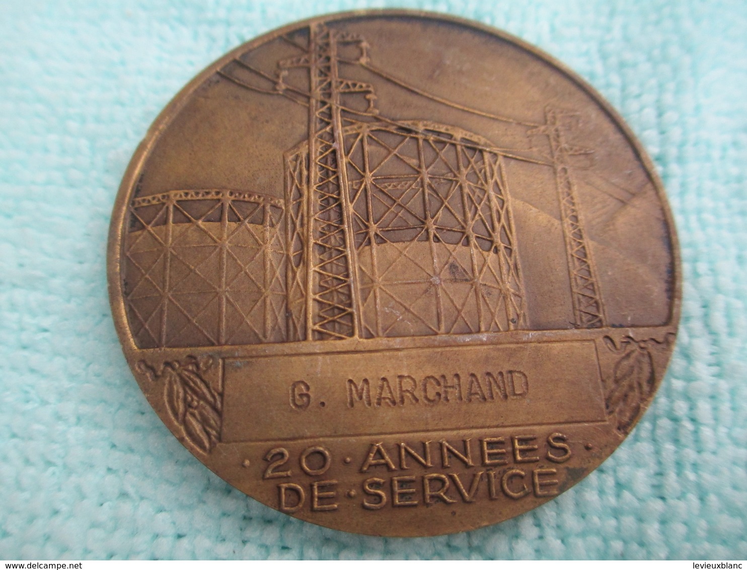 3 Médailles Ancienneté/EDF Et GDF/20-25-30 Années De Service/G MARCHAND/ H Dropsy/vers 1950-70                    MED203 - France