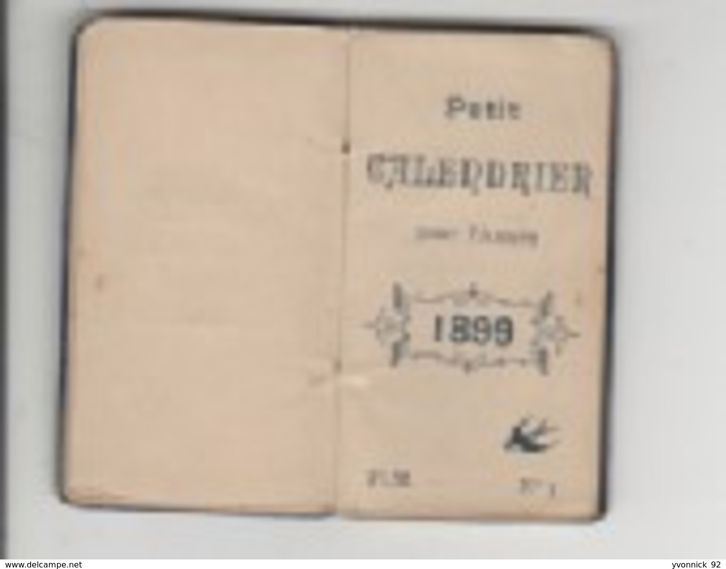 Calendriers - PF_ 1898   Cuir Décoré Tranche Dorée  (TTB)  3 X4.8 Cm - Grand Format : ...-1900