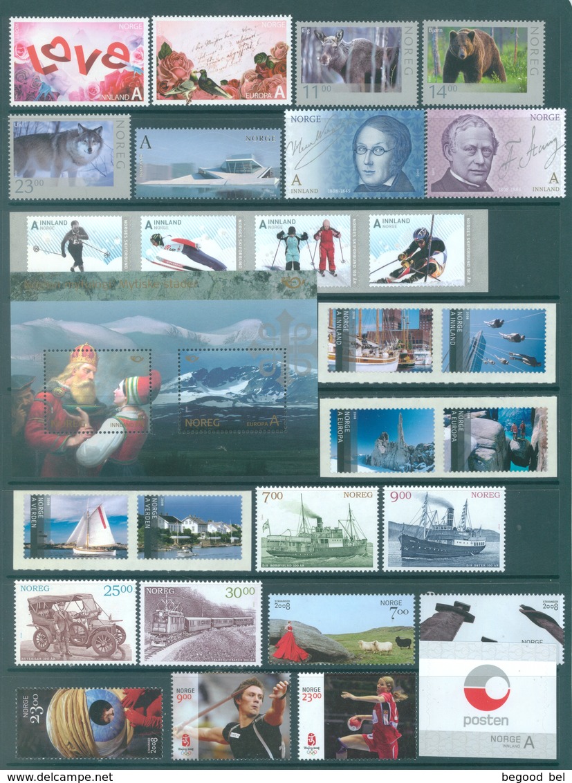 NORWAY - 2008 - MNH/*** LUXE - YEAR COMPLETE - Lot 16970 - Années Complètes