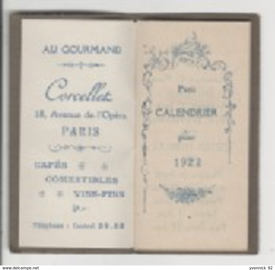 Calendriers - PF_ 1922  Carton Décoré   (TTB) 4x 7.5 Cm - Grand Format : ...-1900