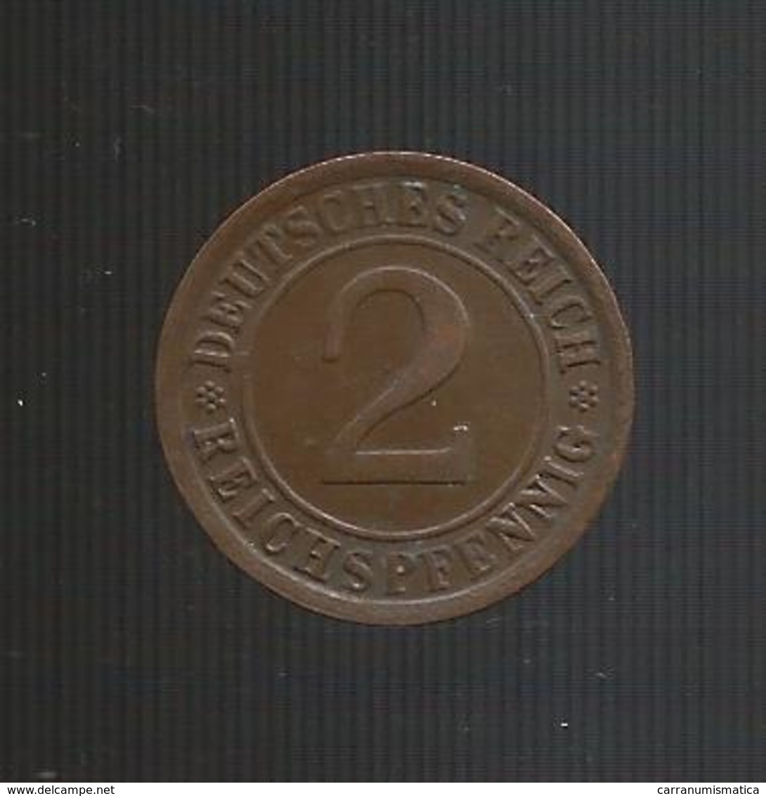 DEUTSCHLAND -  Weimarer Republik - 2 RENTENPFENNIG ( 1924 A ) - 2 Rentenpfennig & 2 Reichspfennig