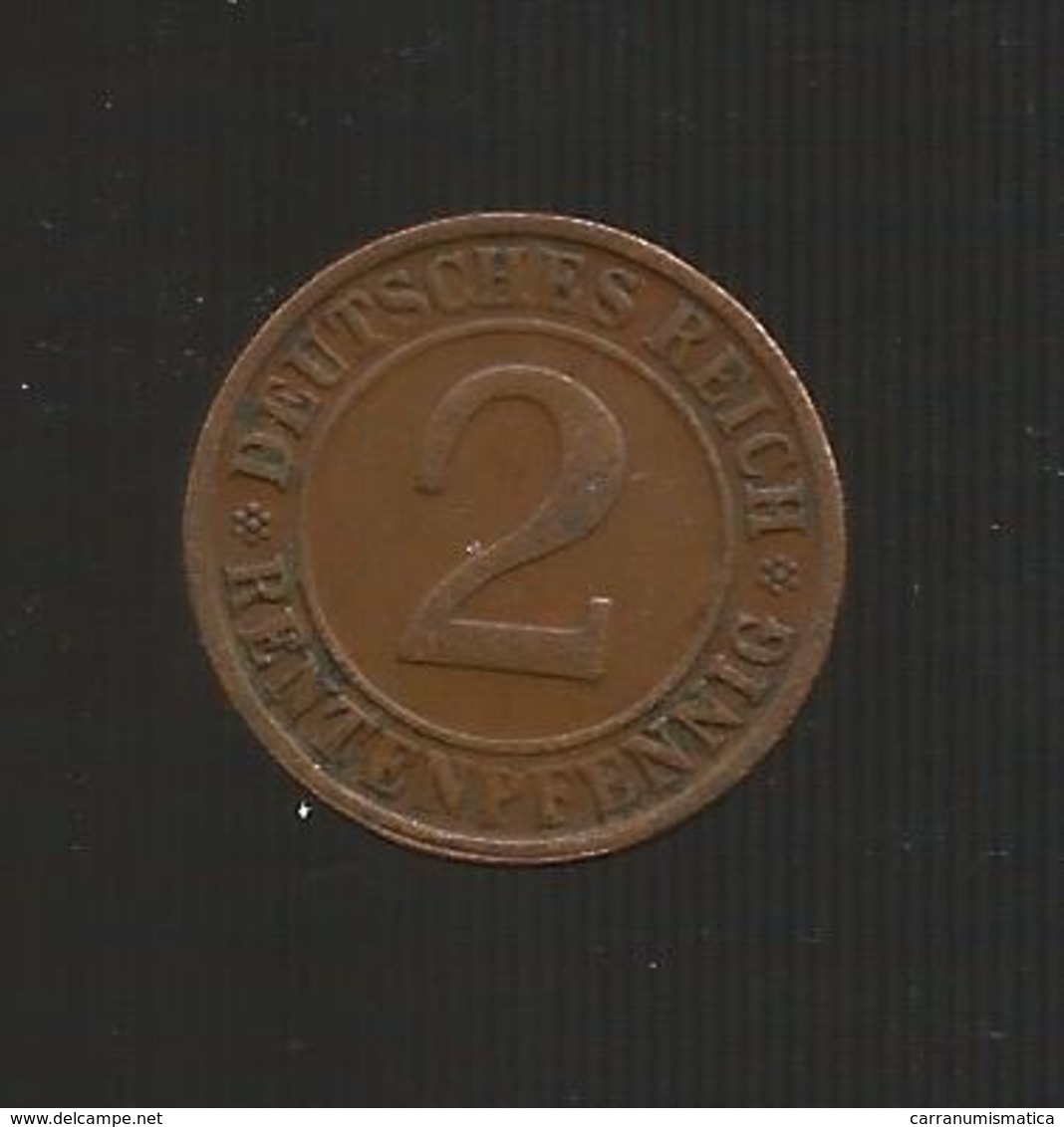 DEUTSCHLAND -  Weimarer Republik - 2 RENTENPFENNIG ( 1924 F ) - 2 Rentenpfennig & 2 Reichspfennig