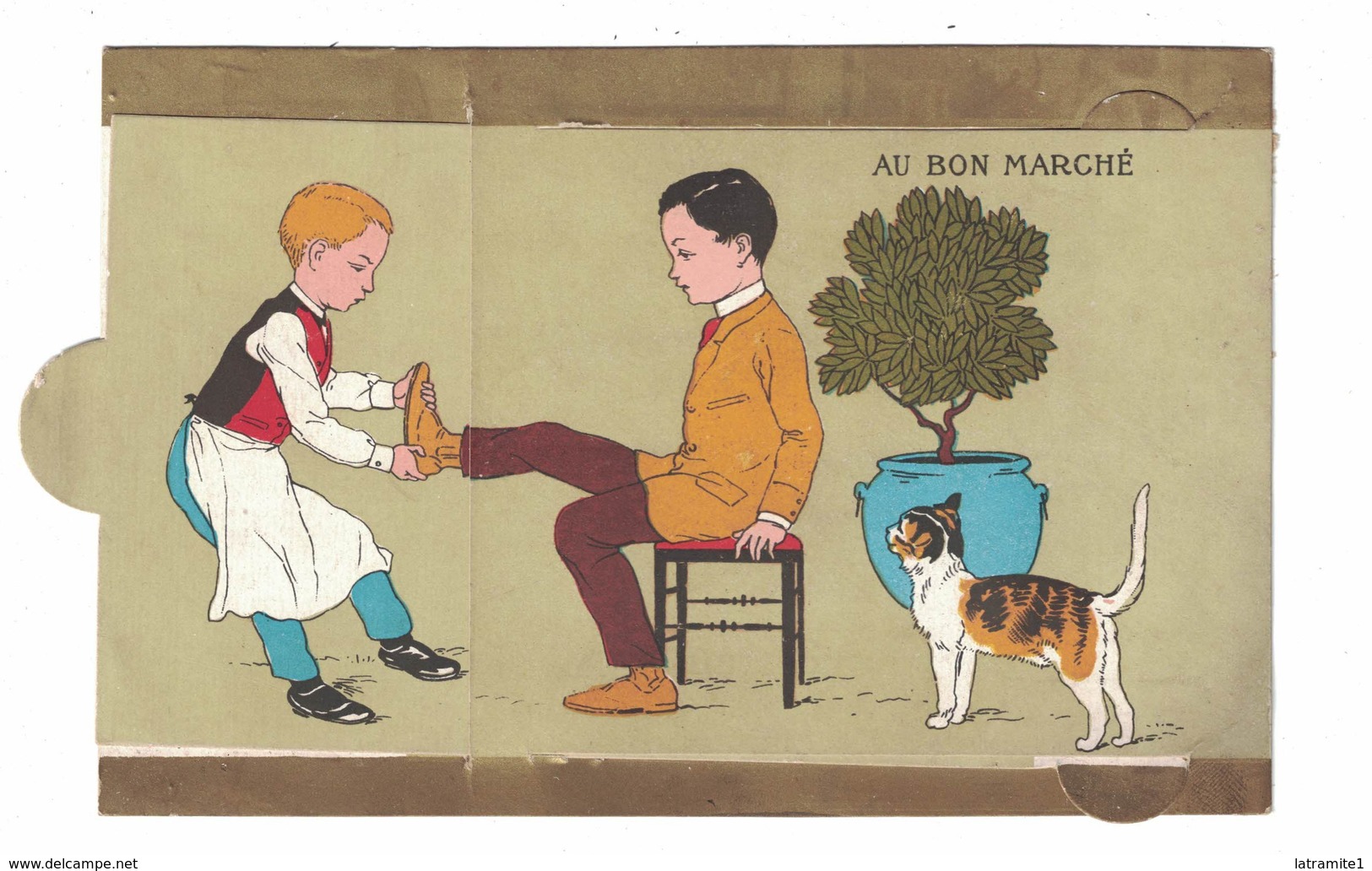 FIGURINA CROMOLITOGRAFIA PUBBLICITARIA  AU BON MARCHE'  Serie SIT16 - Au Bon Marché