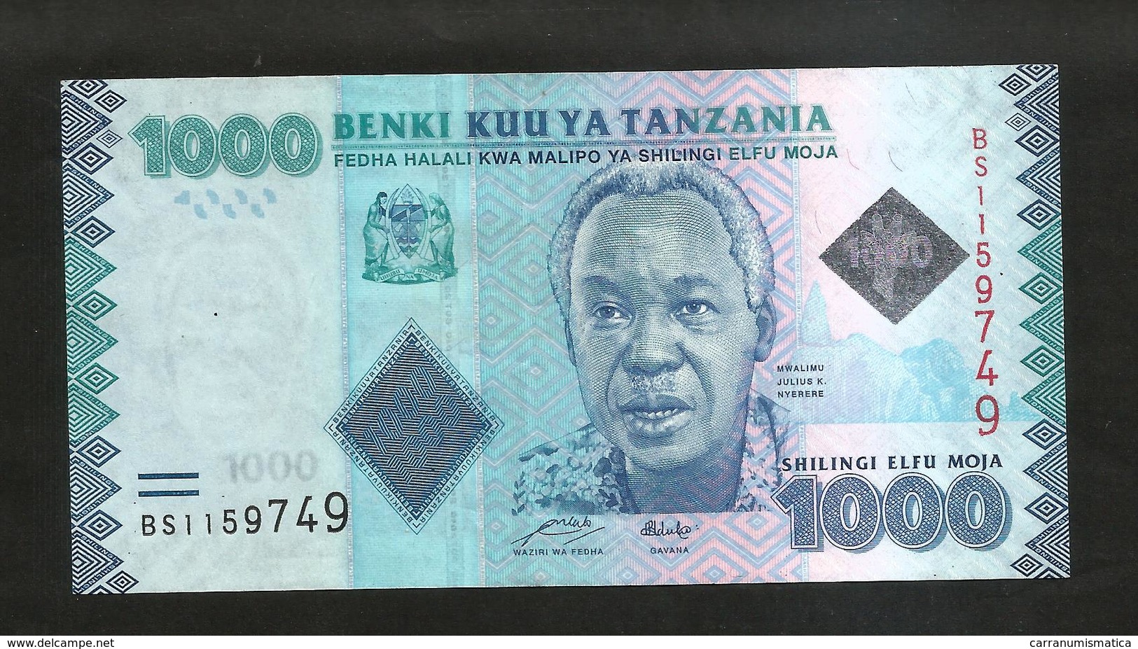 TANZANIA - 1000 SHILINGI (2010) - Tansania