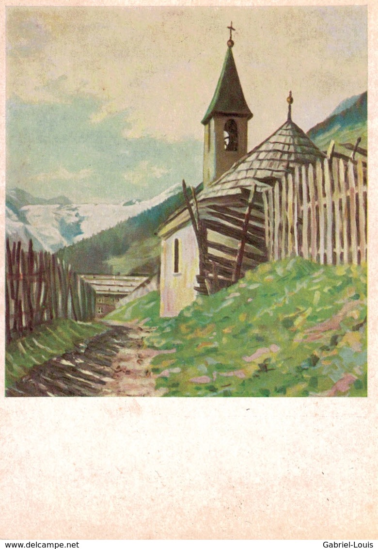 Künstlerkarte Des Mund Und Fussschaffenden - Bergkapelle E. Macho ( Carte 10 X 15 Cm) - Berg