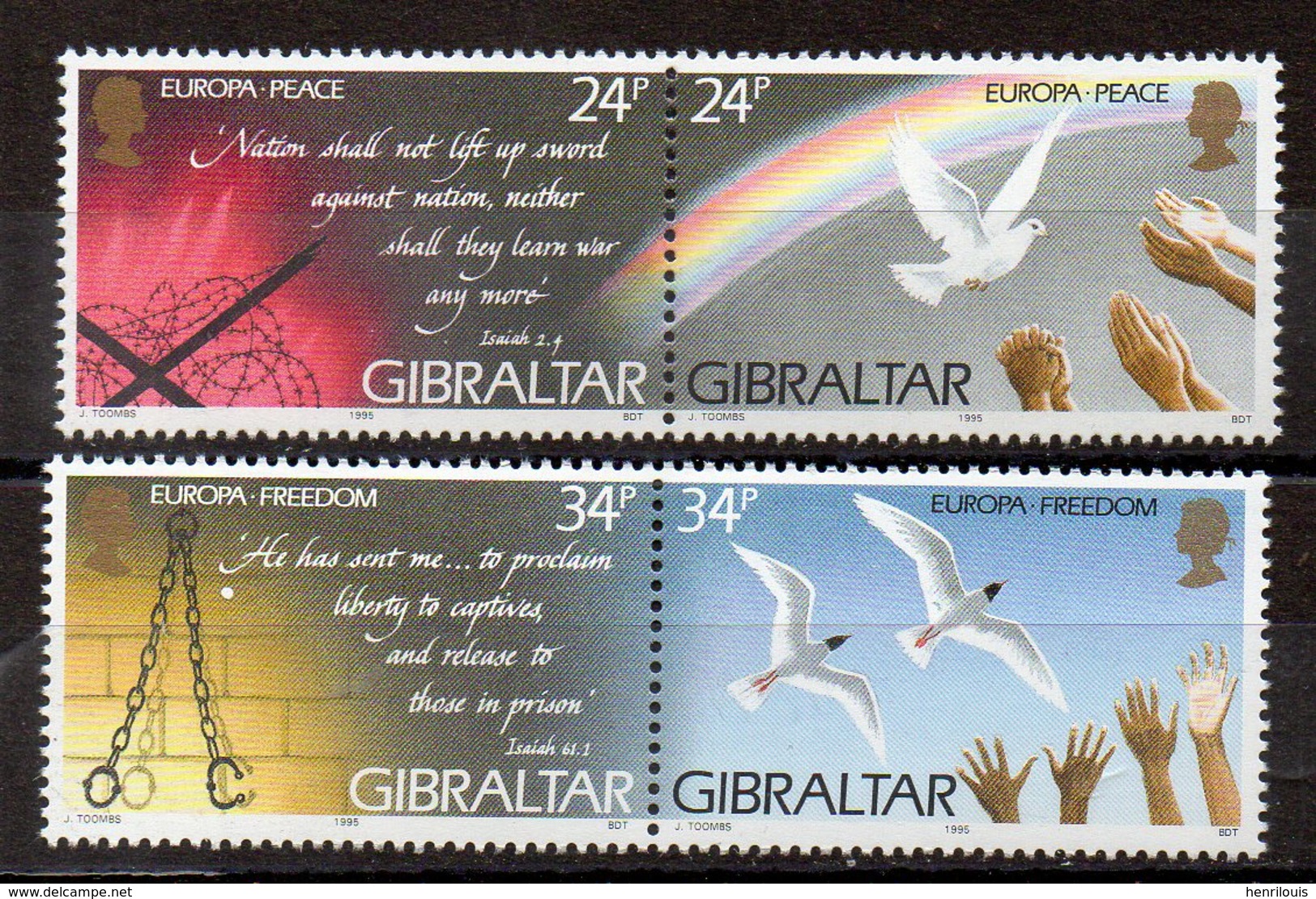 GIBRALTAR  Timbres Neufs ** De 1995 ( Ref 5405 )  Europa - Gibraltar