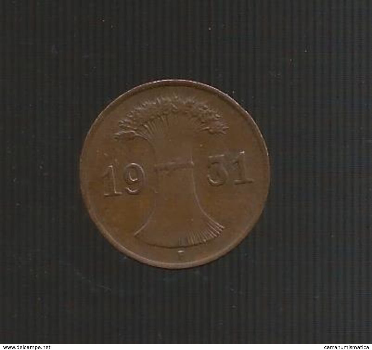 DEUTSCHLAND / GERMANY - Weimarer Republik - 1 REICHSPFENNIG ( 1931 F ) - 1 Rentenpfennig & 1 Reichspfennig