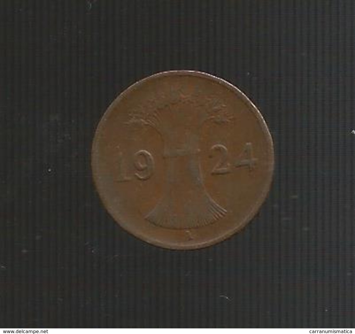 DEUTSCHLAND / GERMANY - Weimarer Republik - 1 REICHSPFENNIG ( 1924 A ) - 1 Rentenpfennig & 1 Reichspfennig