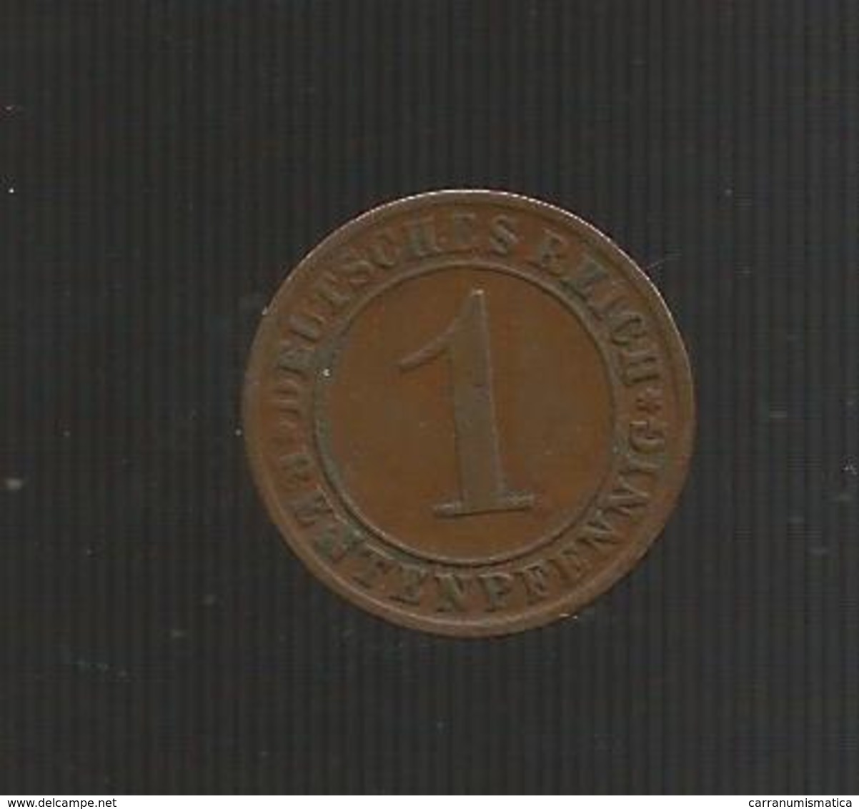 DEUTSCHLAND / GERMANY - Weimarer Republik - 1 REICHSPFENNIG ( 1924 A ) - 1 Rentenpfennig & 1 Reichspfennig