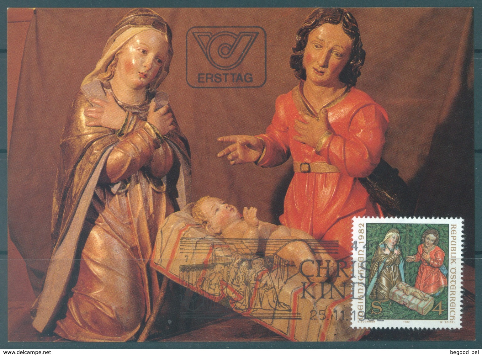 AUSTRIA  - 25.11.1982 - CM-MK - WEIHNACHT CHISTMAS NOEL -  Mi 1724 -  Lot 16980 - Maximum Cards