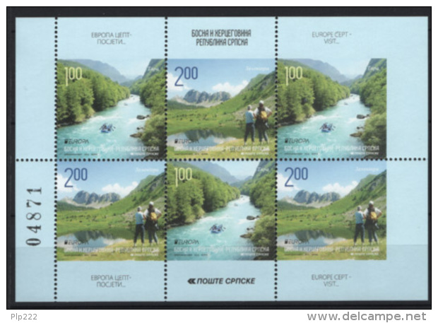 Bosnia Erzegovina Serba 2012 CEPT Unif.569B/70B Minisheet **/MNH VF - Bosnië En Herzegovina