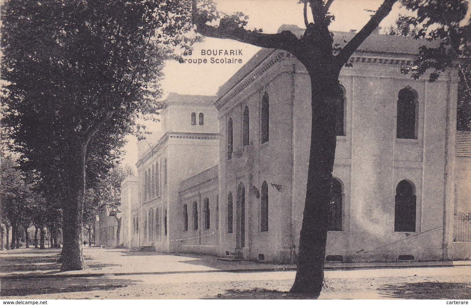 Carte Postale Ancienne,AFRIQUE,ALGERIE, BOUFARIK EN 1931,prés Blida,alger,groupe Scolaire,école,rare - Blida
