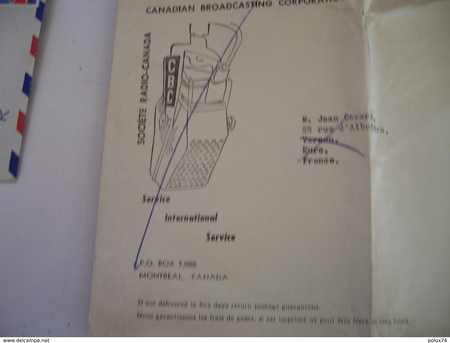 CANADA  Cover 1950 MONTREAL  QUEBEC  01 - CANADIAN BROADCASTING CORPORATION - Automatenmarken (ATM) - Stic'n'Tic