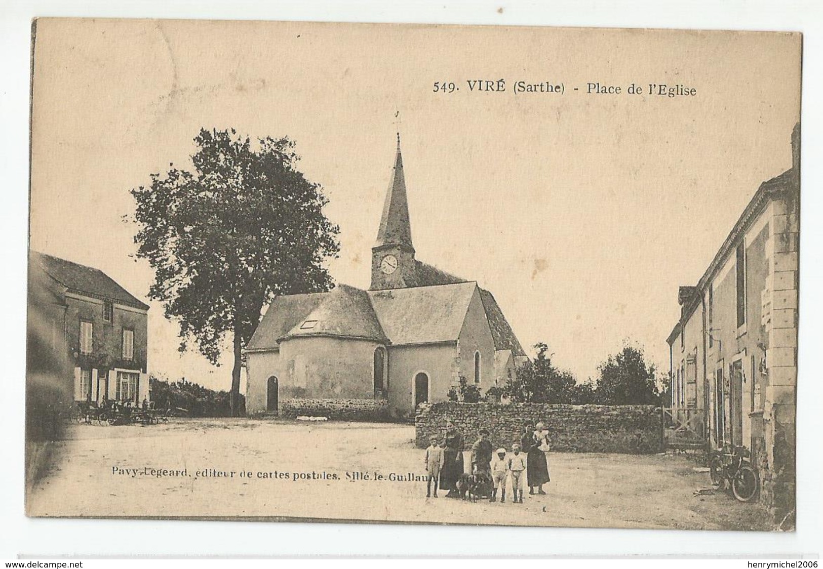 72 Sarthe - Viré Place De L'église Animé - Autres & Non Classés