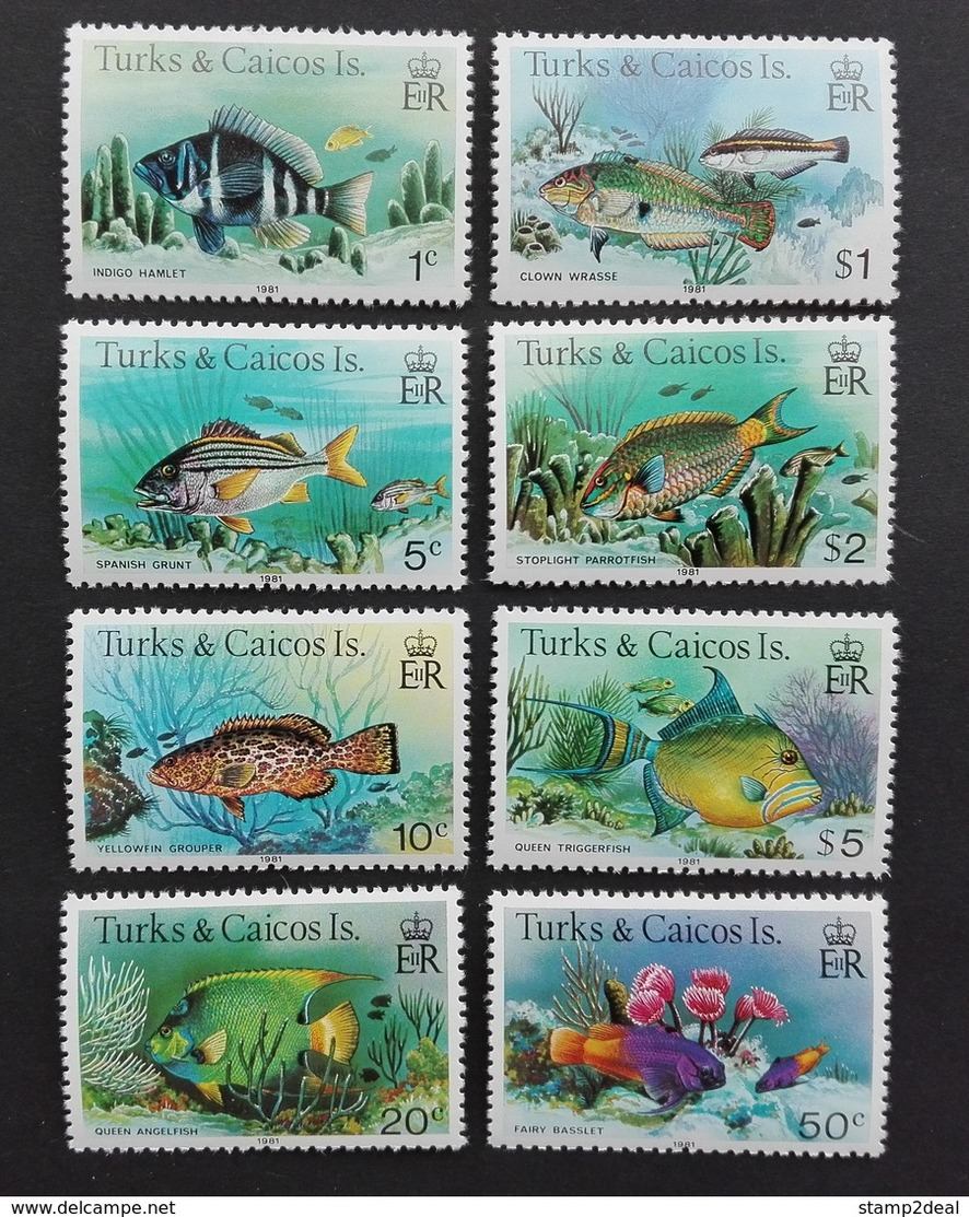 Turks Caicos 1981** Mi.405, 409, 412, 414, 416-19 II Fishes MNH [21;113] - Poissons