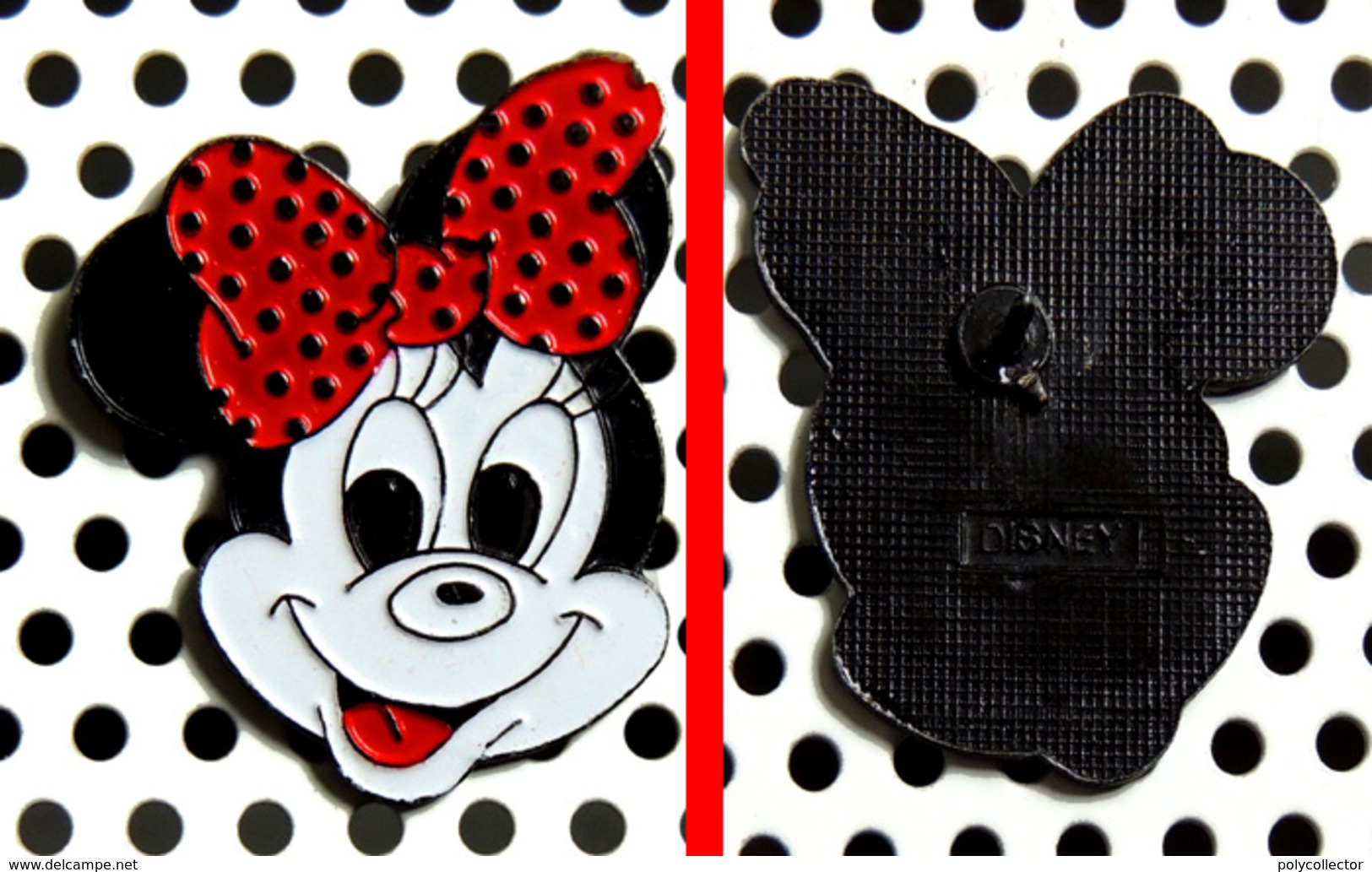 1 Pin's Disney La Tête à Minnie Métal Cloisonné Peint - Disney