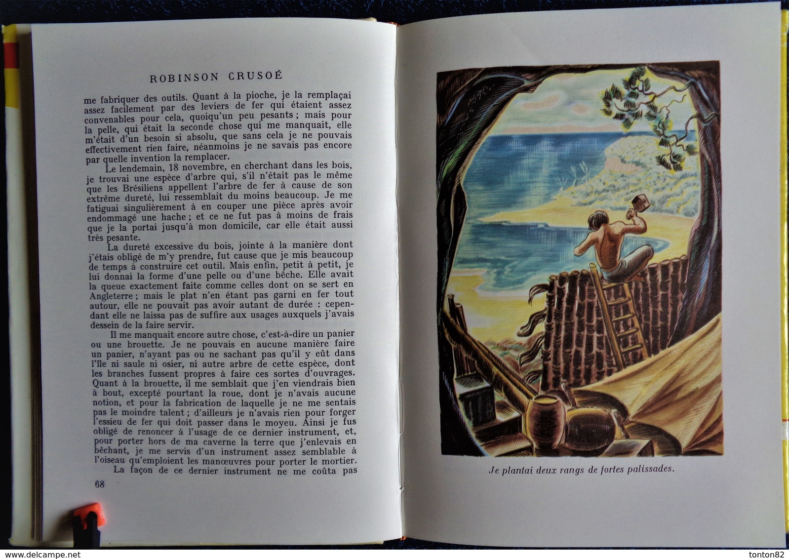 Daniel Defoe - Robinson Crusoé - Bibliothèque Rouge Et Or N° 461 . - Bibliothèque Rouge Et Or