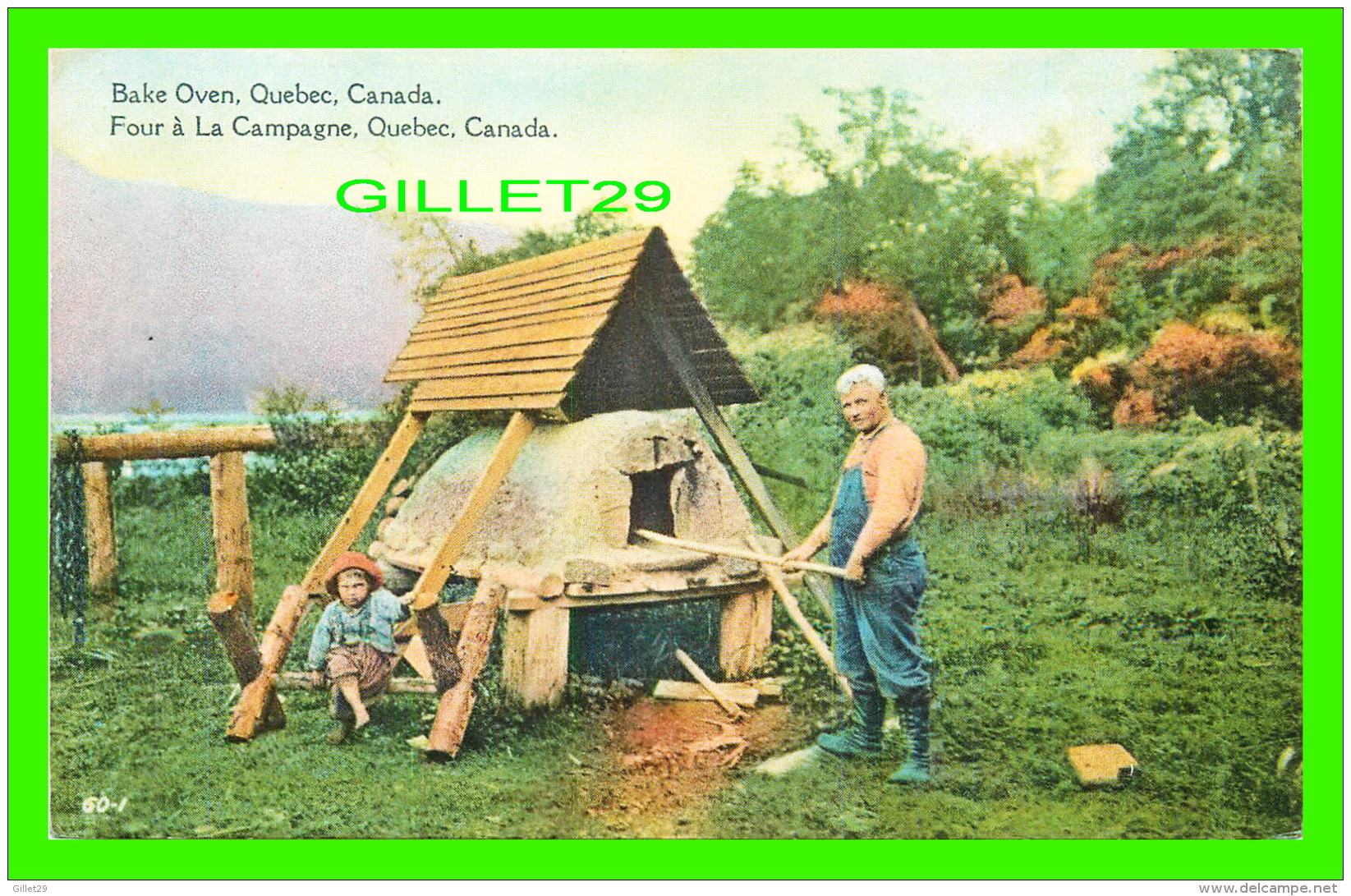 QUÉBEC - TYPICAL QUEBEC OUTDOOR  BAKE OVEN - ANIMATED - THE POST CARD & GREETING CARD CO LTD - - Autres & Non Classés